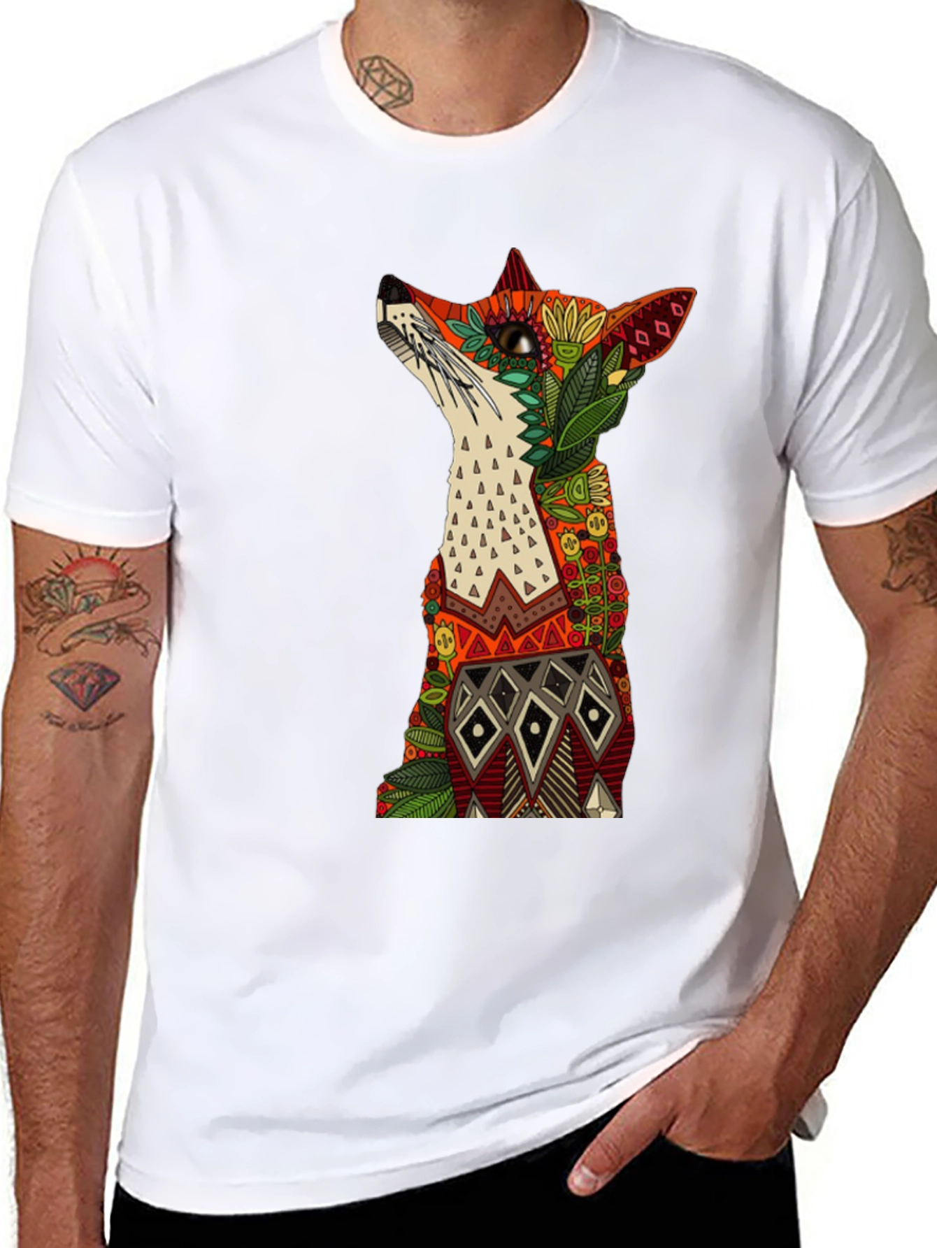 Fox Graphic Print Mens Black T-Shirt
