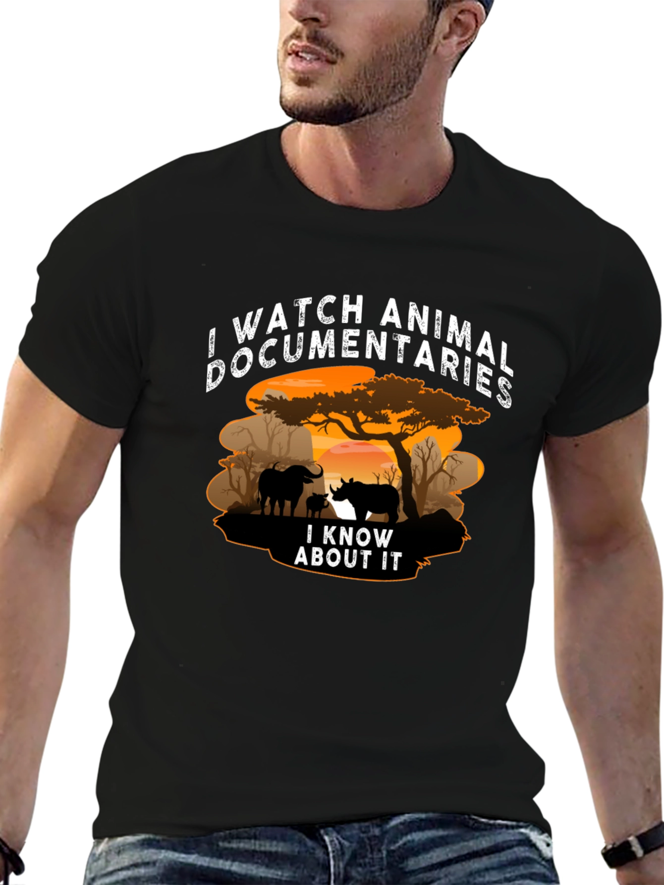 Animal Documentary Black T-Shirt