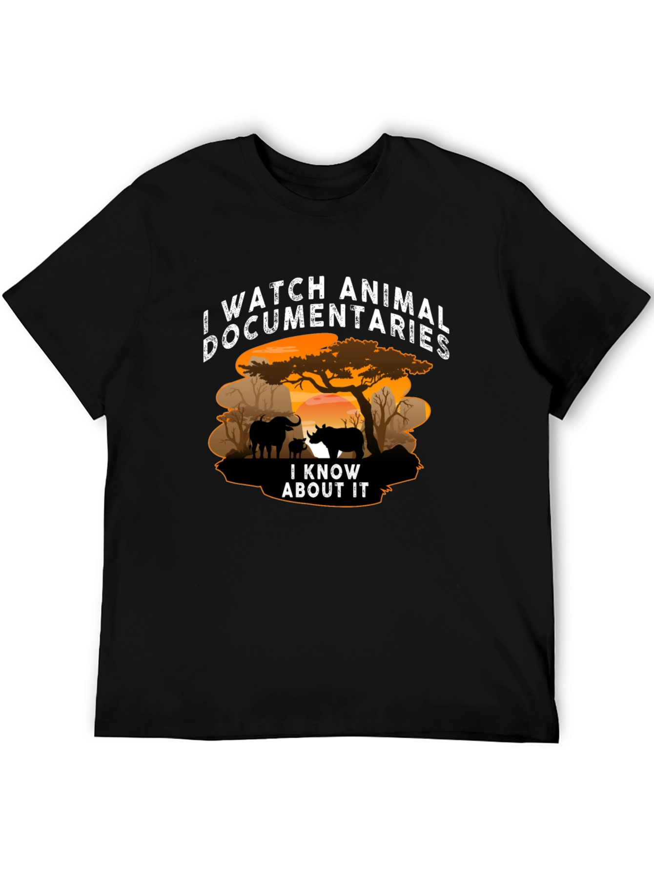 Animal Documentary Black T-Shirt