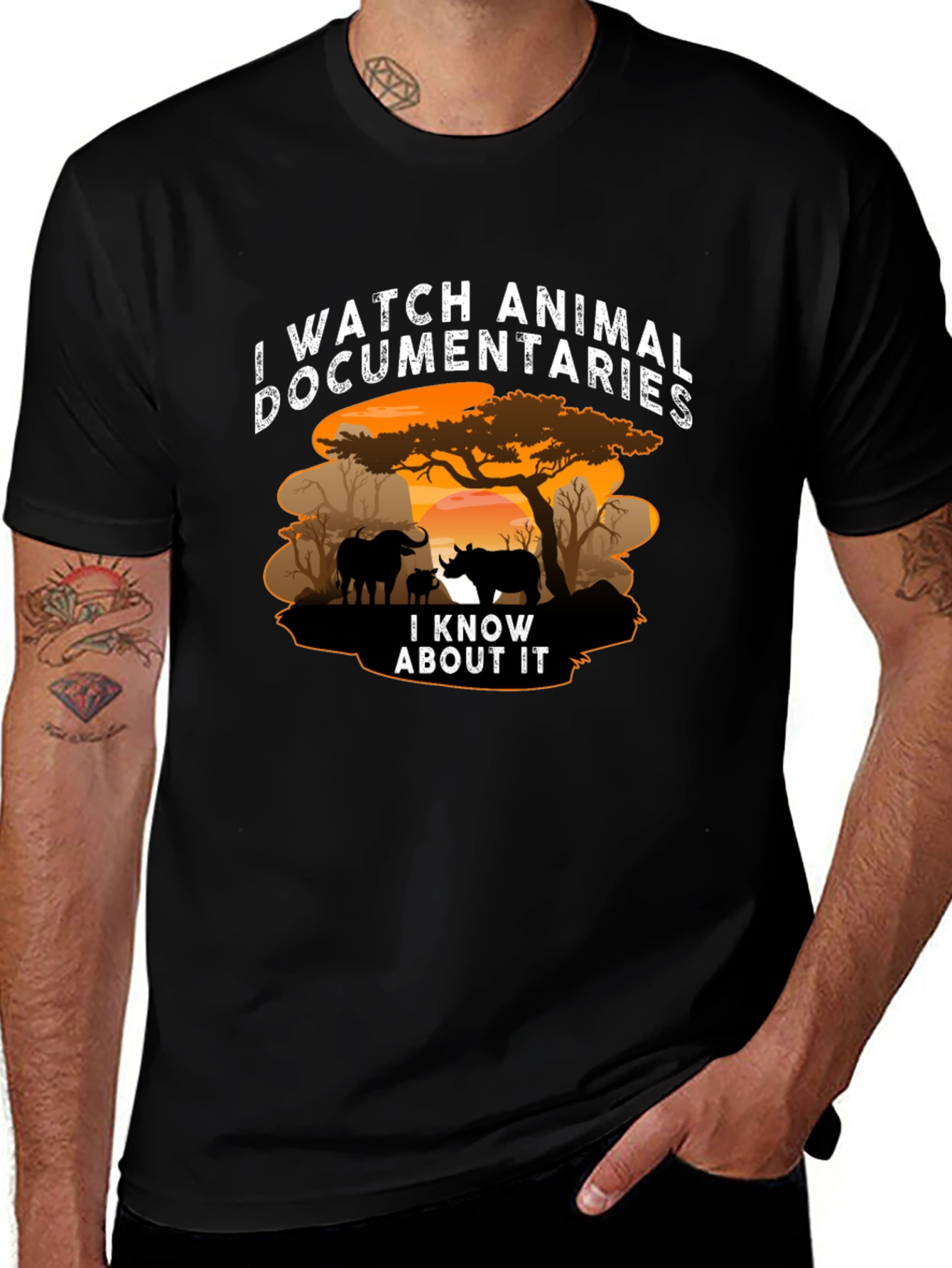 Animal Documentary Black T-Shirt