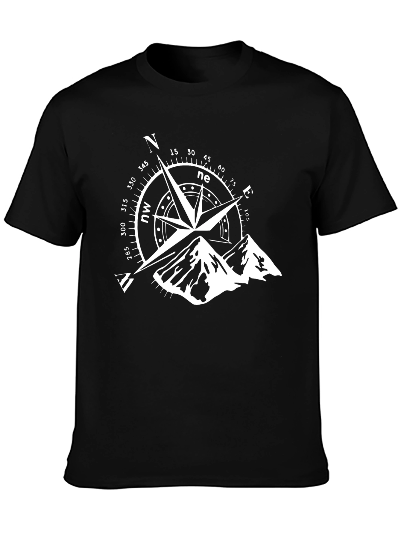 Mountain Compass Graphic Black Tee