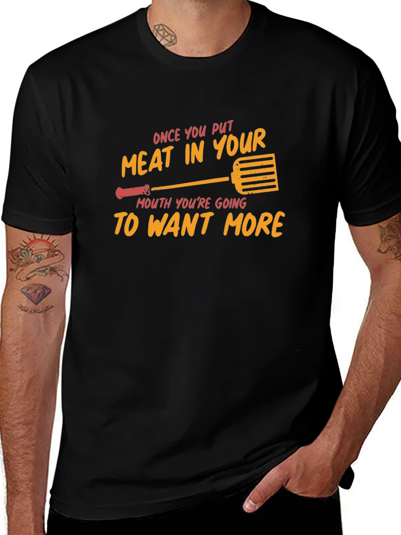 Meat In Your Mouth BBQ Grilling Funny T-Shirt