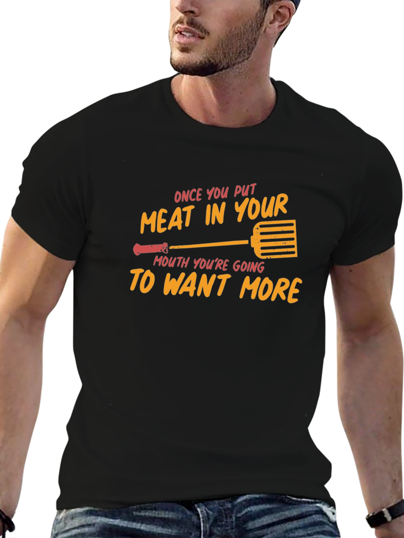 Meat In Your Mouth BBQ Grilling Funny T-Shirt