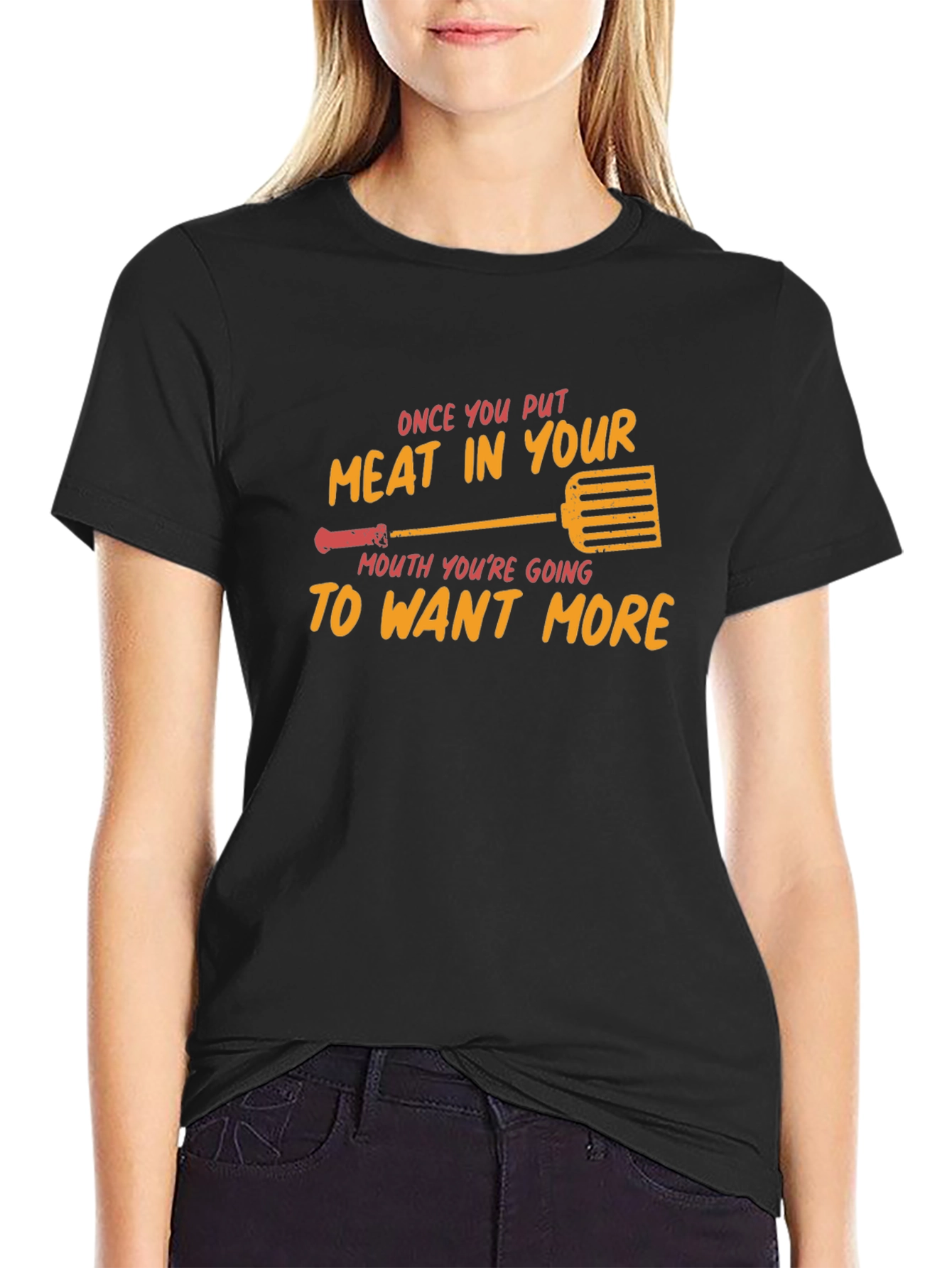Meat In Your Mouth BBQ Grilling Funny T-Shirt