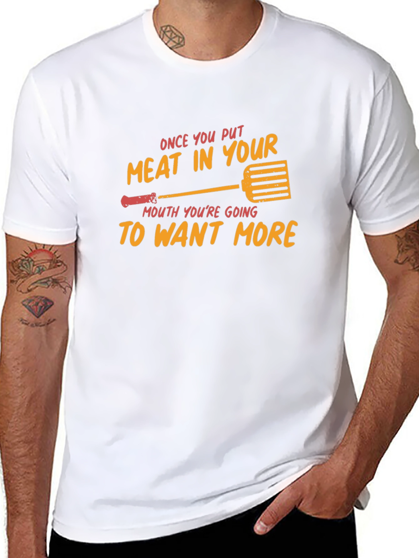 Meat In Your Mouth BBQ Grilling Funny T-Shirt