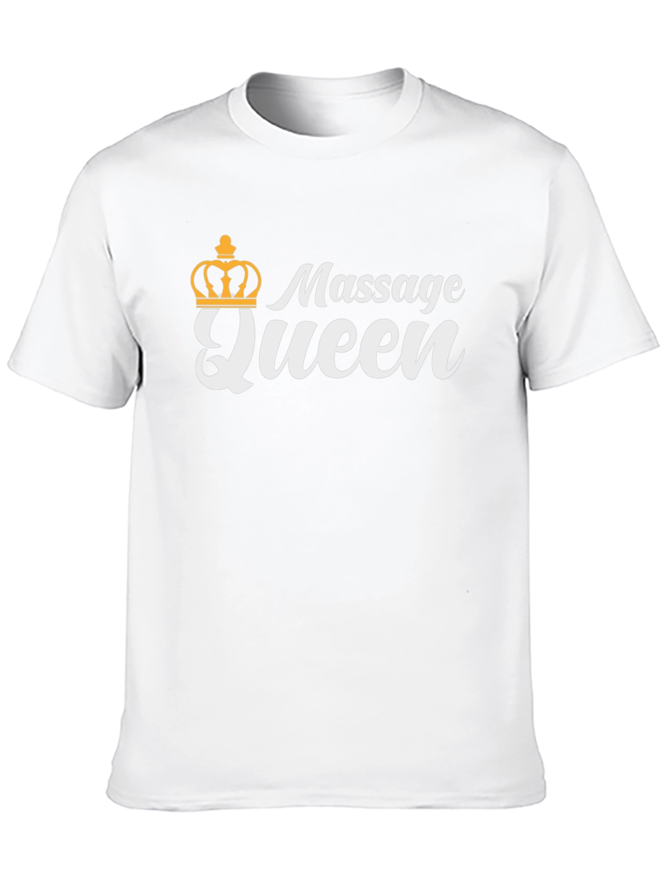 Massage Queen Black T-Shirt with Crown