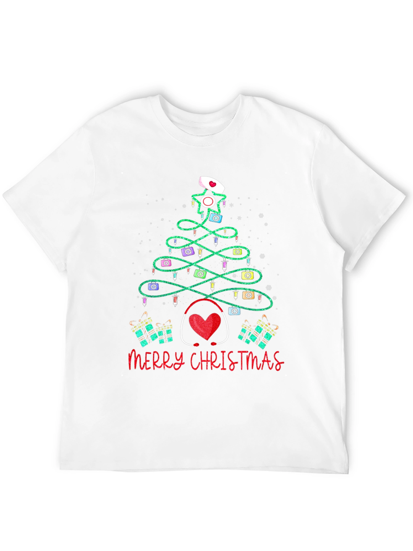 Nurse Christmas Tree T-Shirt - Holiday Gift Idea
