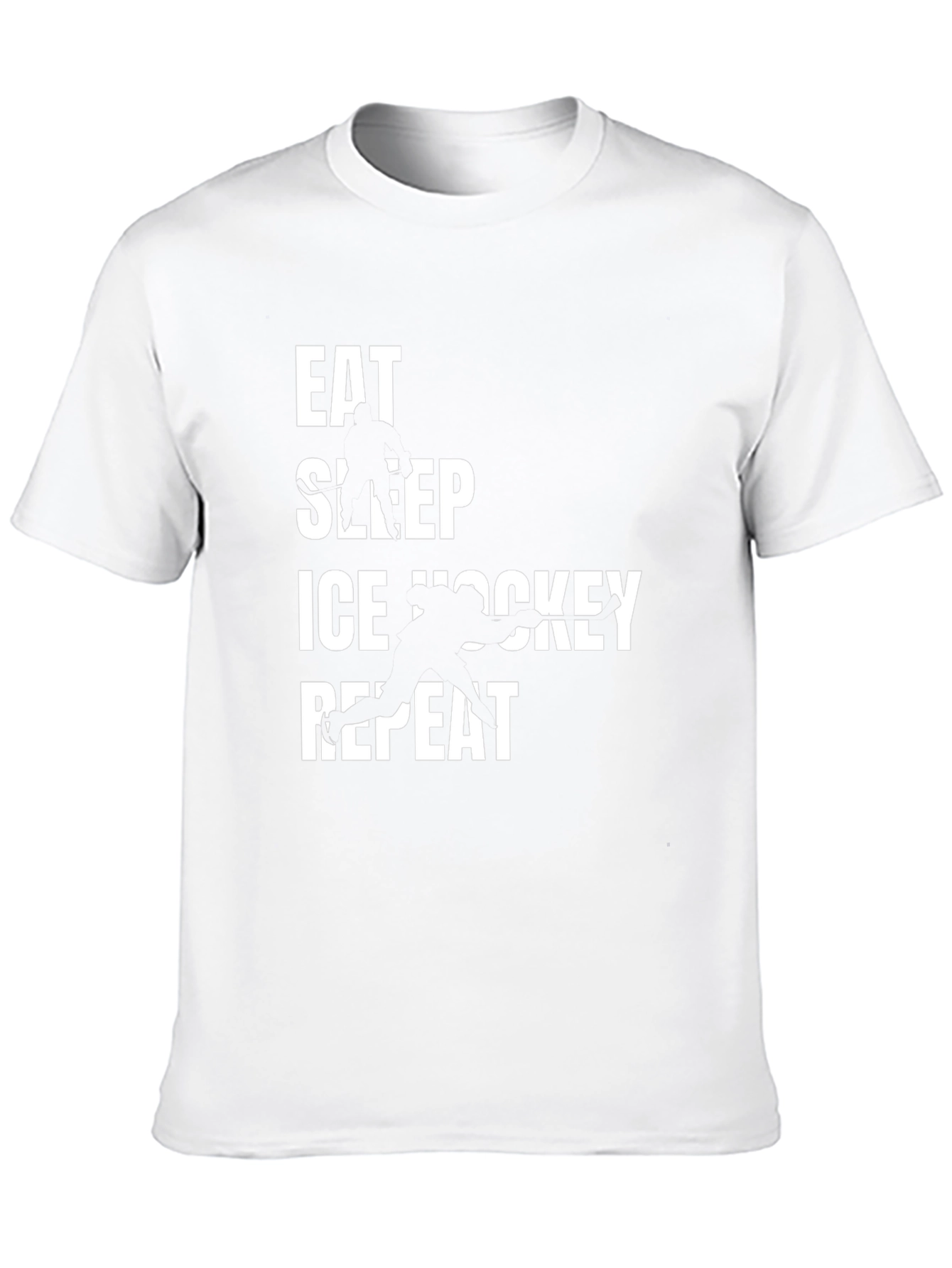 Eat Sleep Ice Hockey Repeat Black T-Shirt