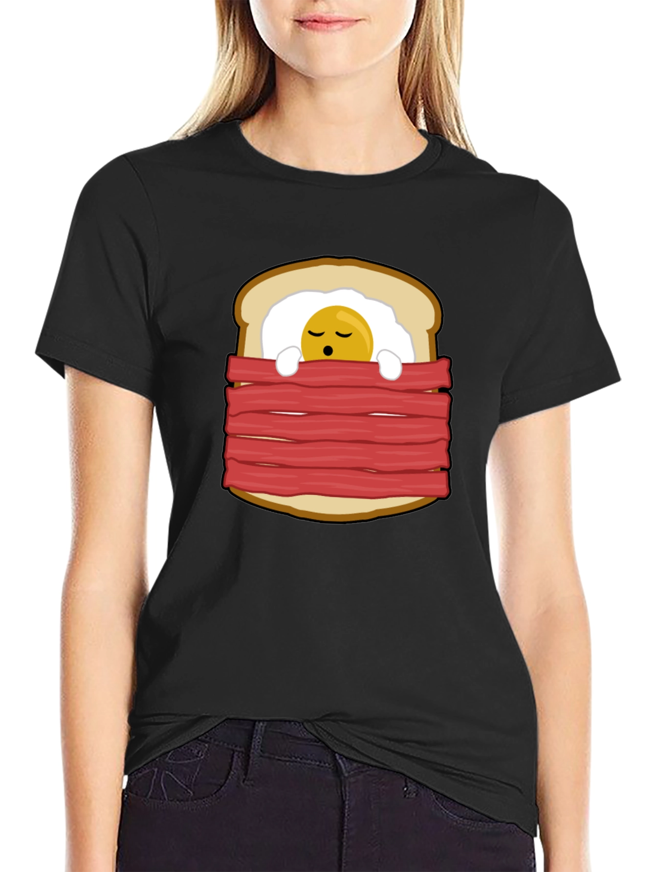 Funny Breakfast in Bed Graphic T-Shirt