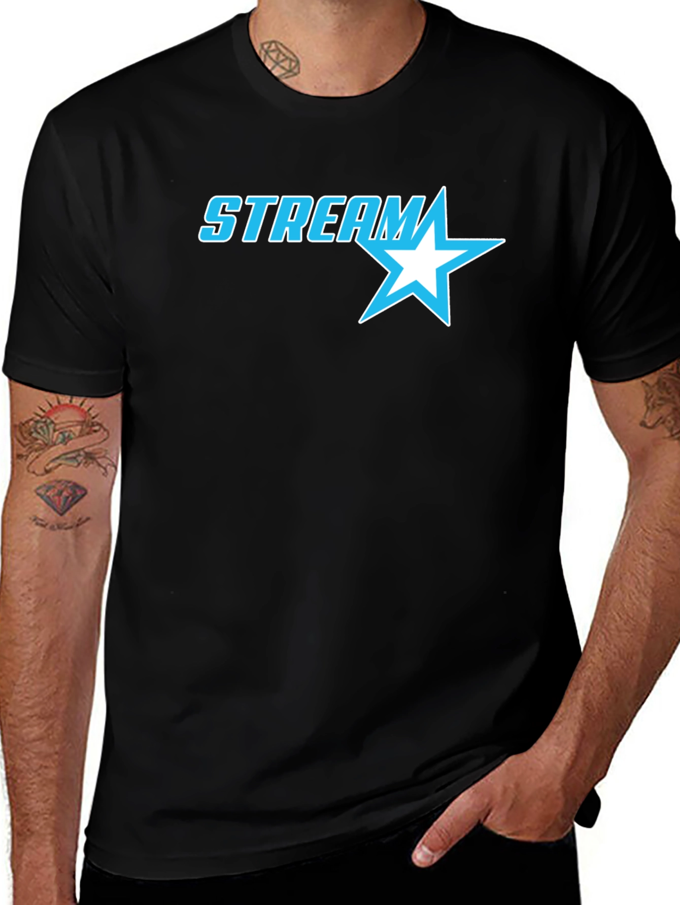 Stream Star Graphic T-Shirt - Black