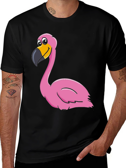 Funny Flamingo Graphic Print Tee