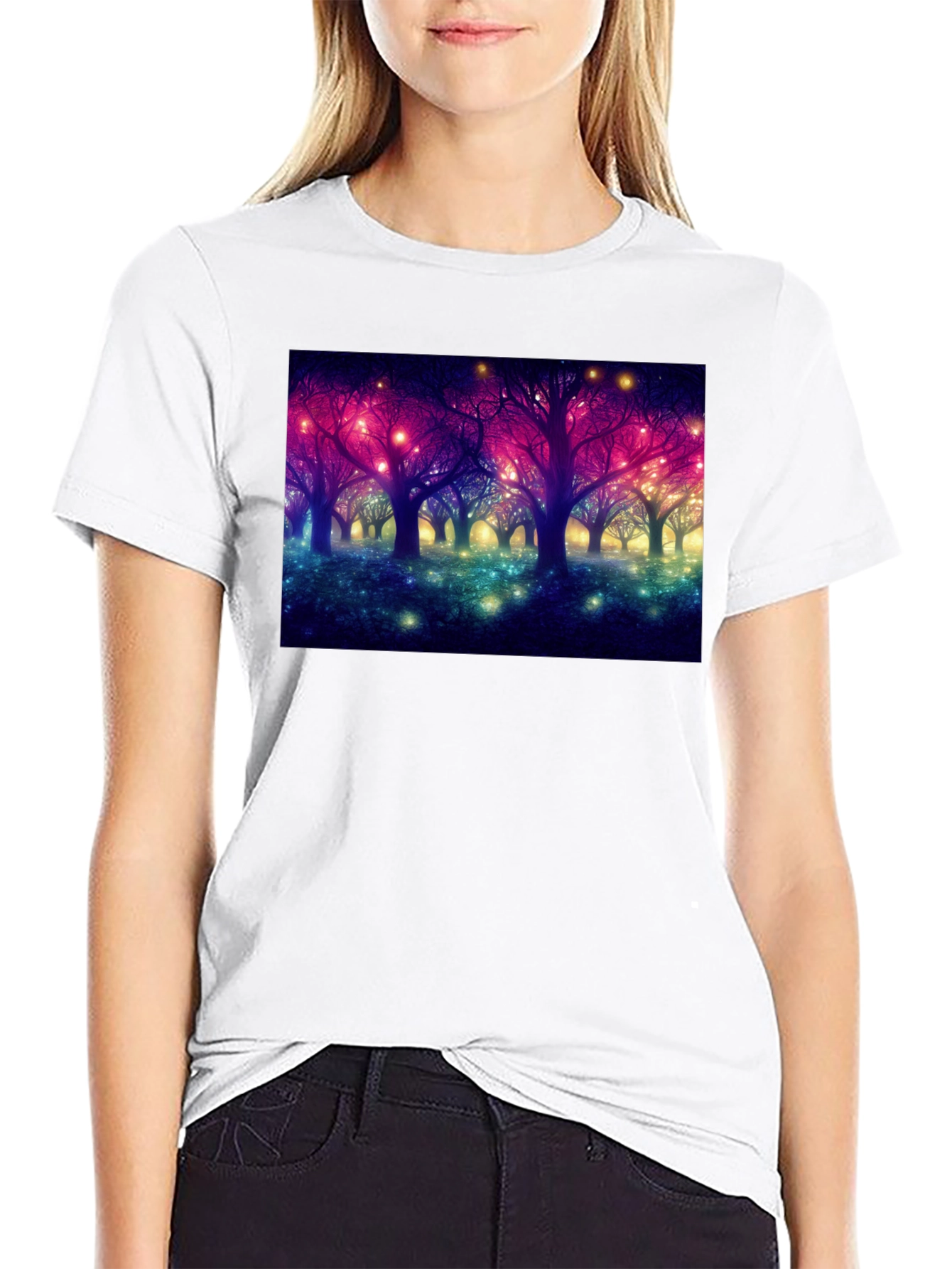 Enchanted Forest Graphic Black T-Shirt