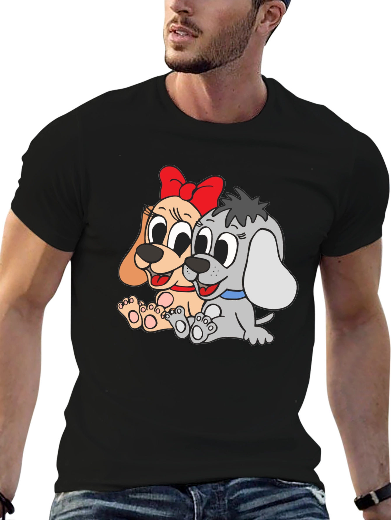 Dog Cartoon Graphic T-Shirt