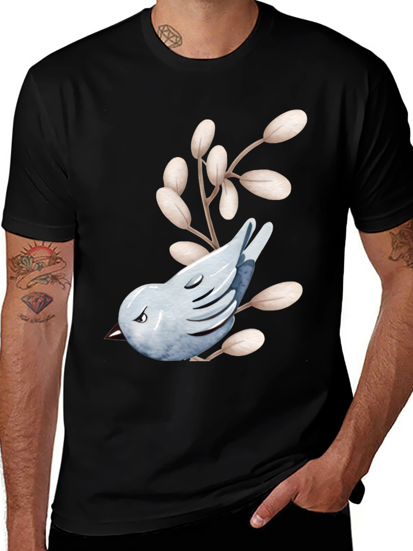 Bird & Branch Graphic Tee - Soft Cotton Blend