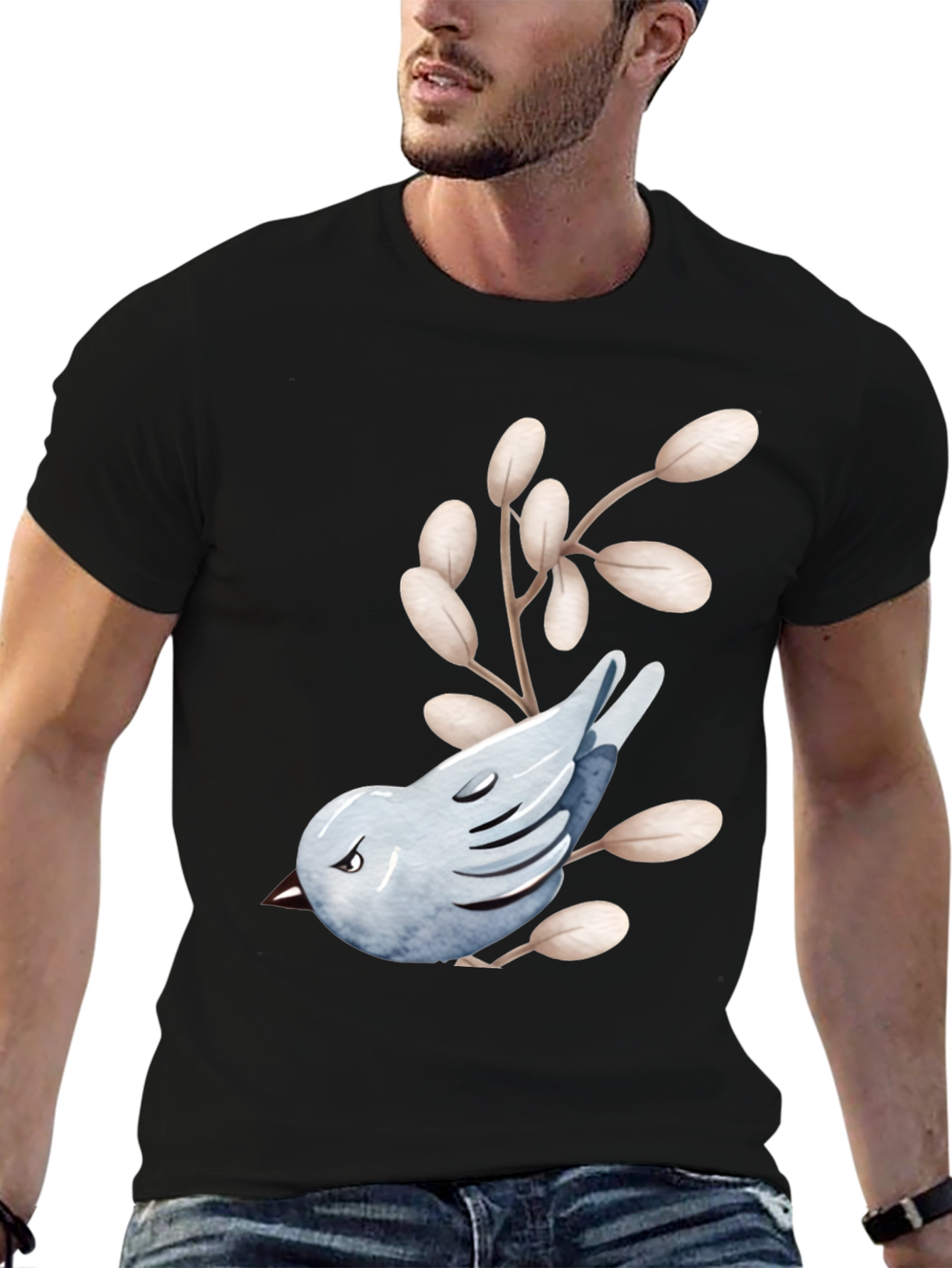 Bird & Branch Graphic Tee - Soft Cotton Blend