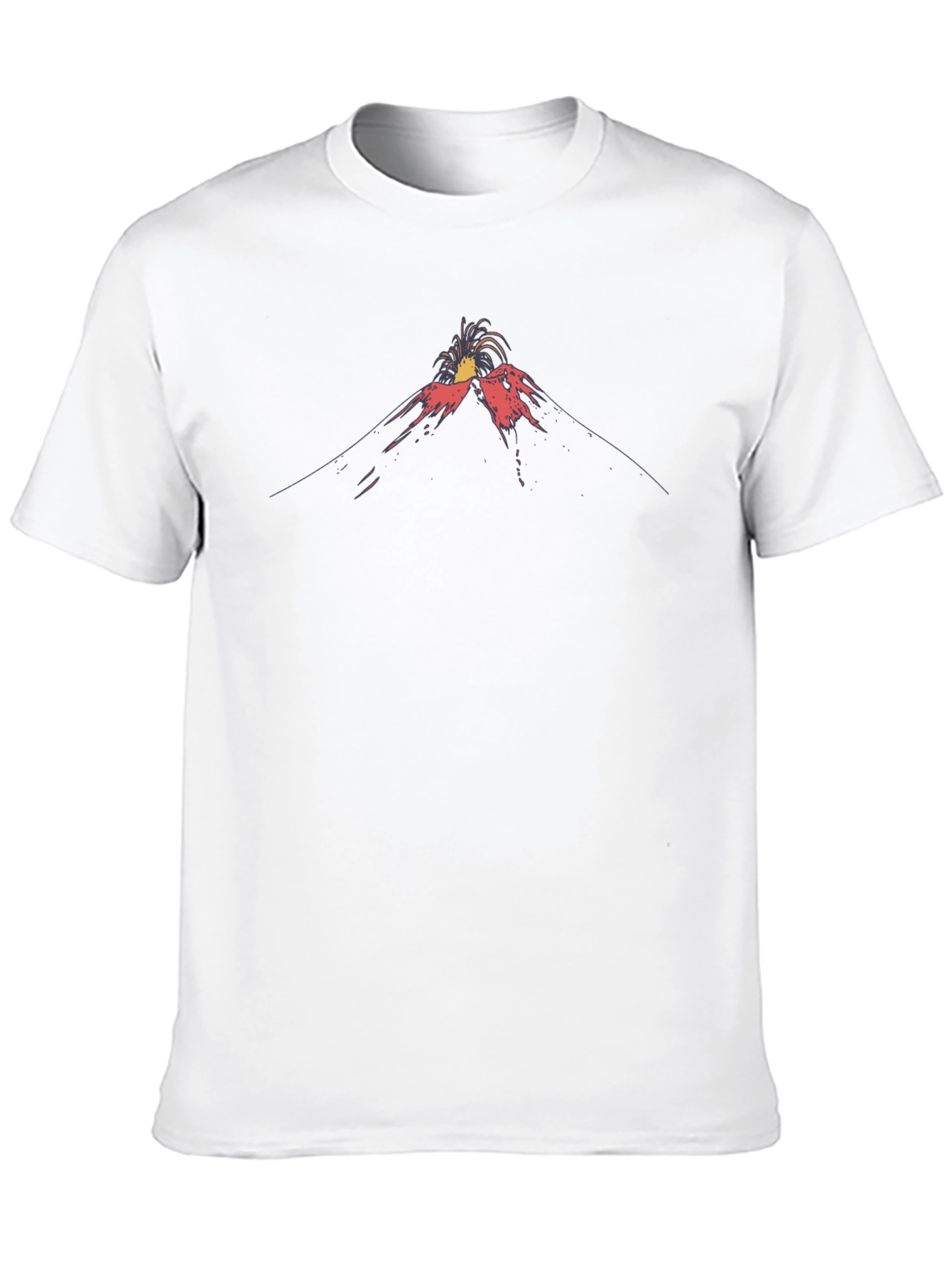 Volcano Eruption Graphic Print T-Shirt