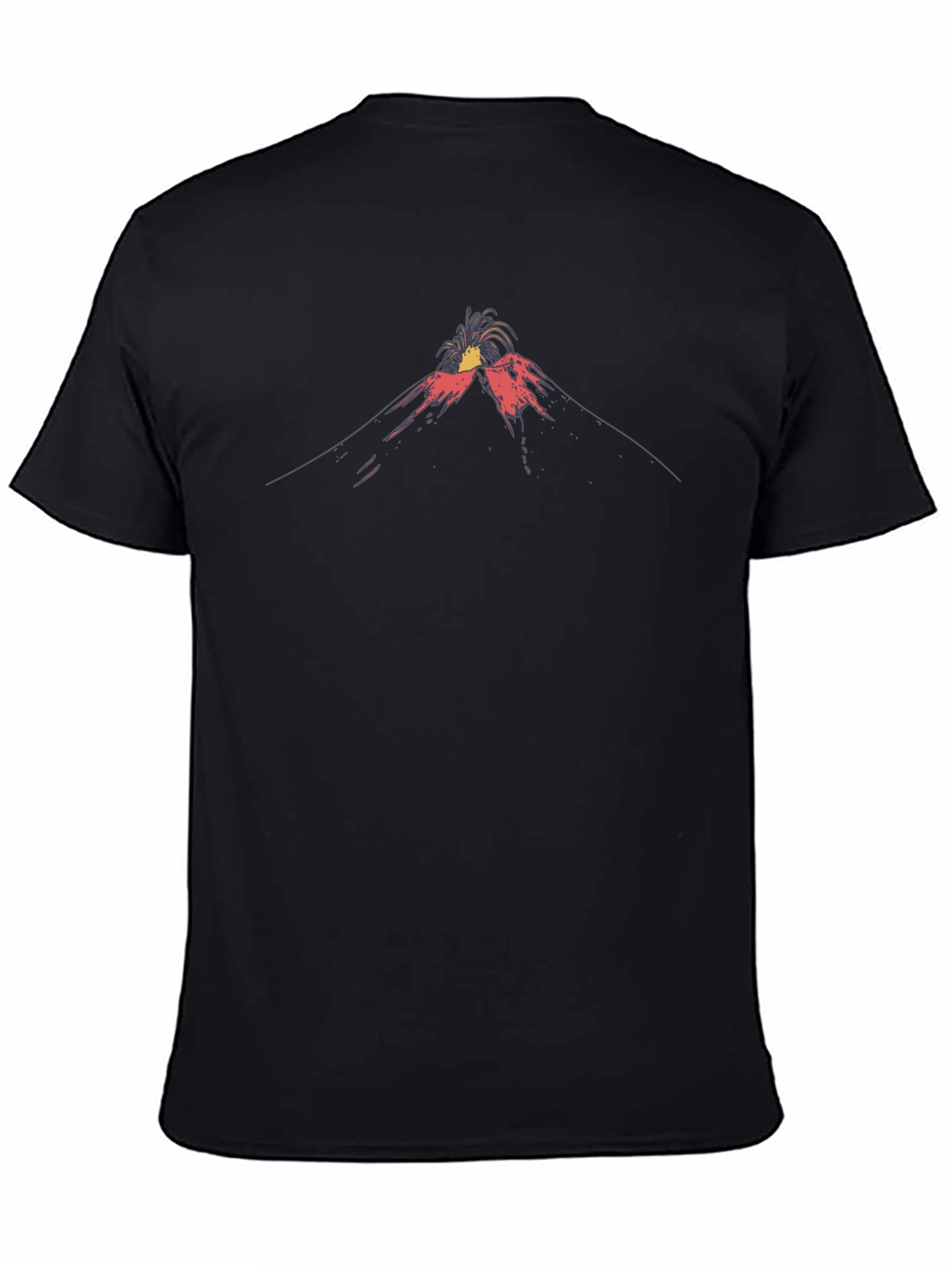 Volcano Eruption Graphic Print T-Shirt