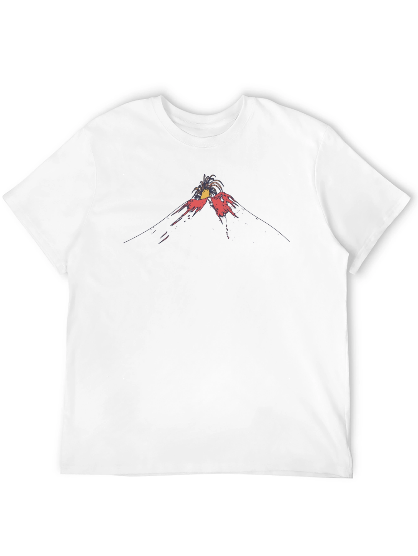 Volcano Eruption Graphic Print T-Shirt