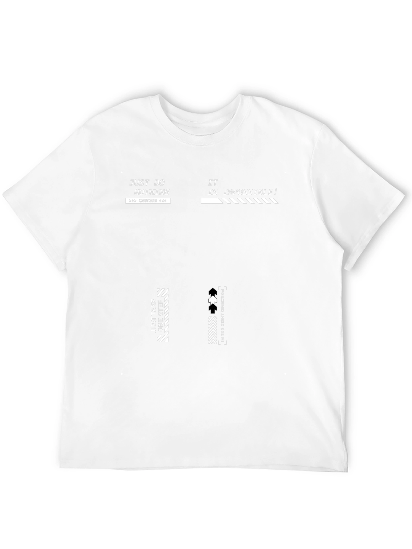 Black Graphic Print T-Shirt - Just Do Nothing