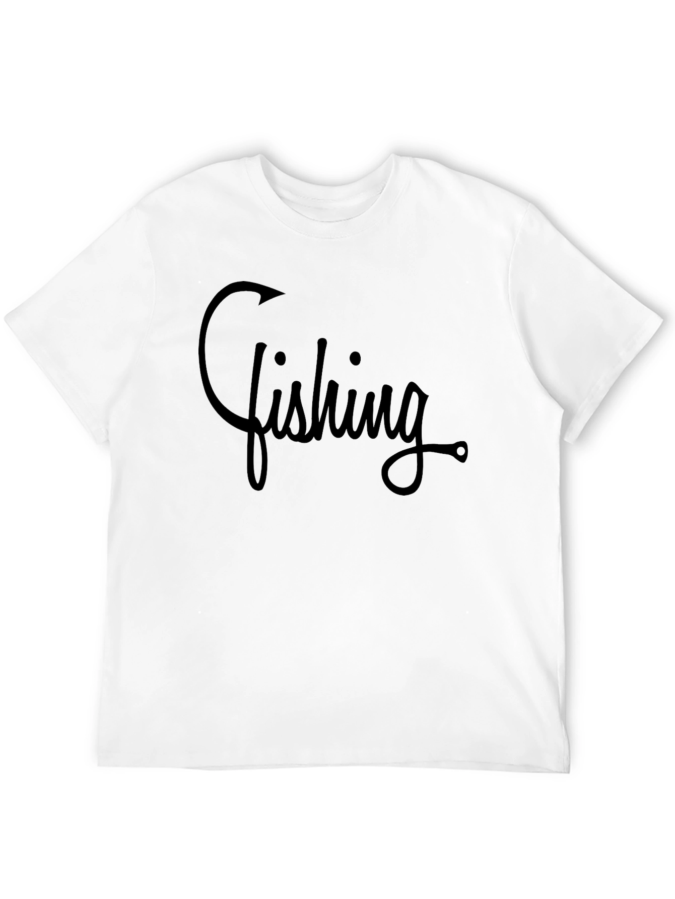 Fishing Hook Graphic T-Shirt - Casual Comfort