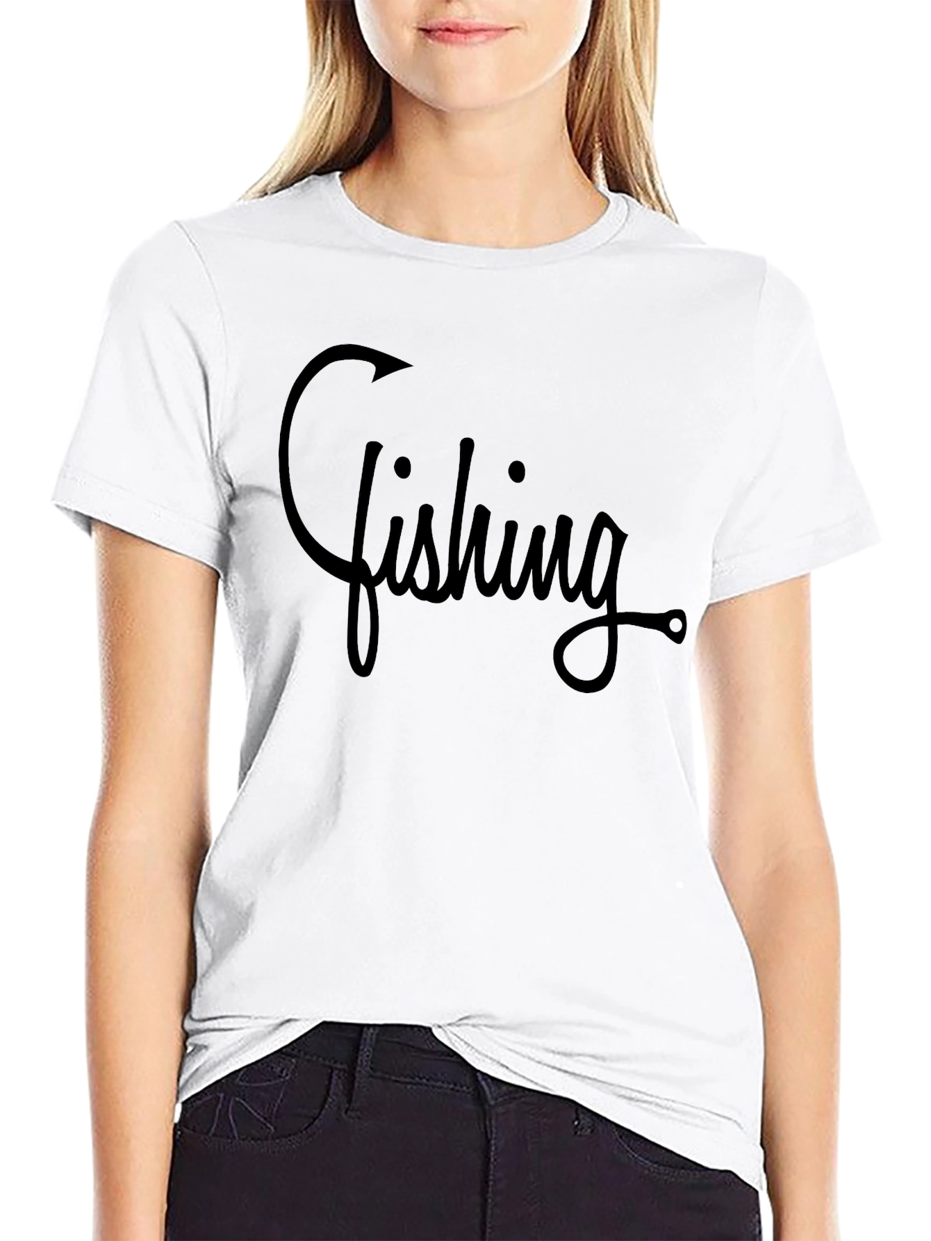 Fishing Hook Graphic T-Shirt - Casual Comfort