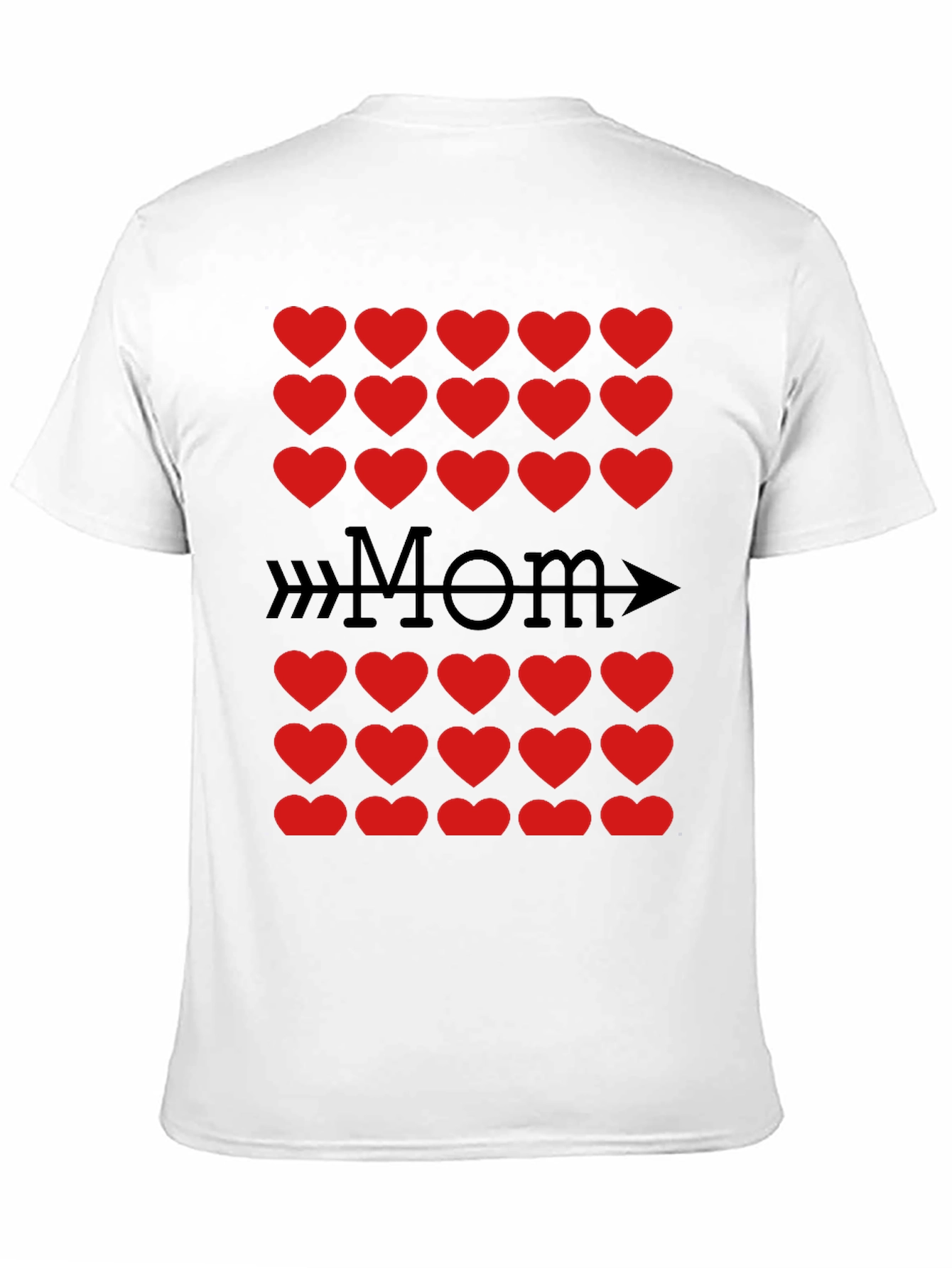 Mom Heart Arrow T-Shirt - Black Cotton Tee