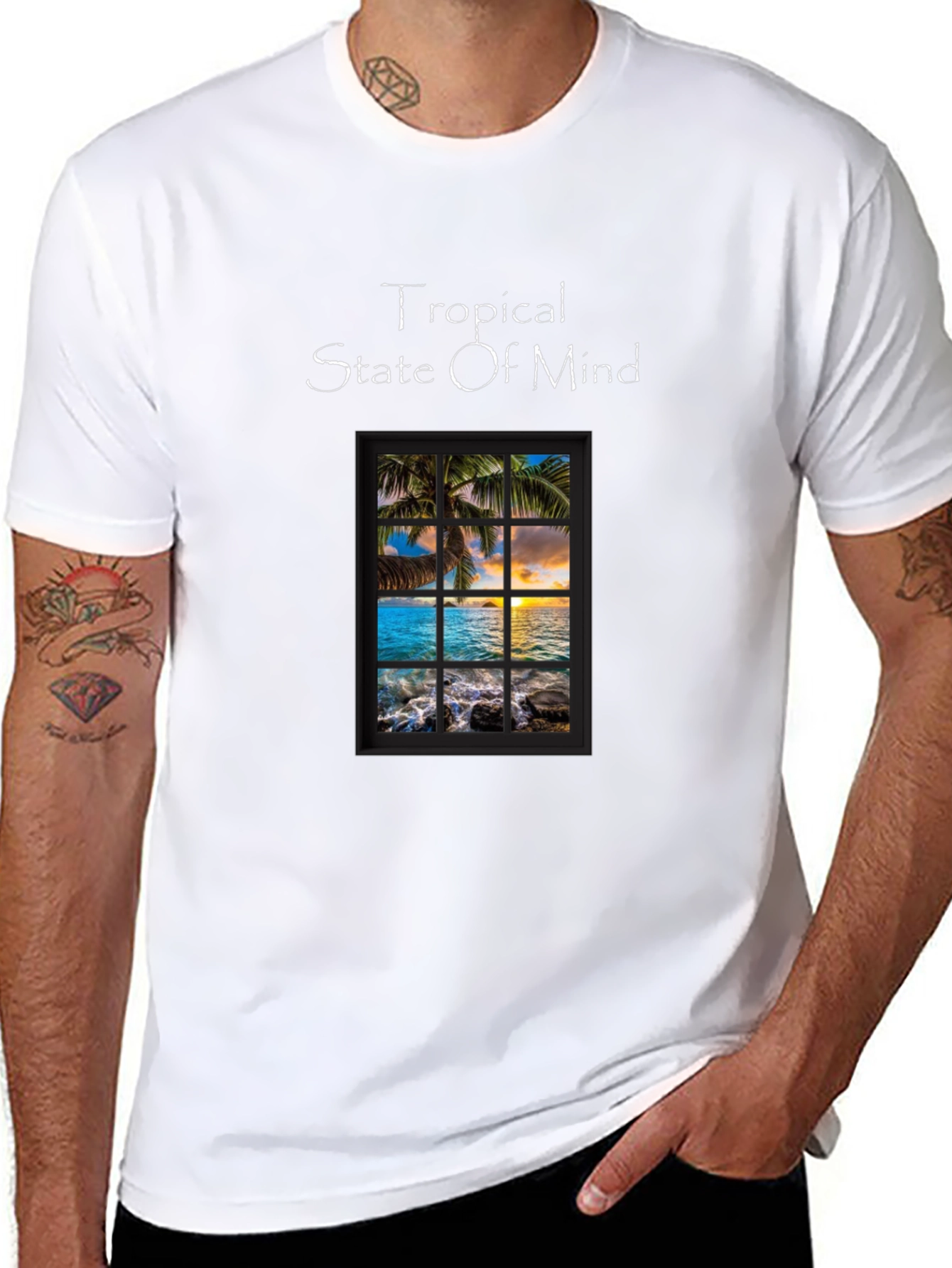 Tropical State of Mind Graphic T-Shirt