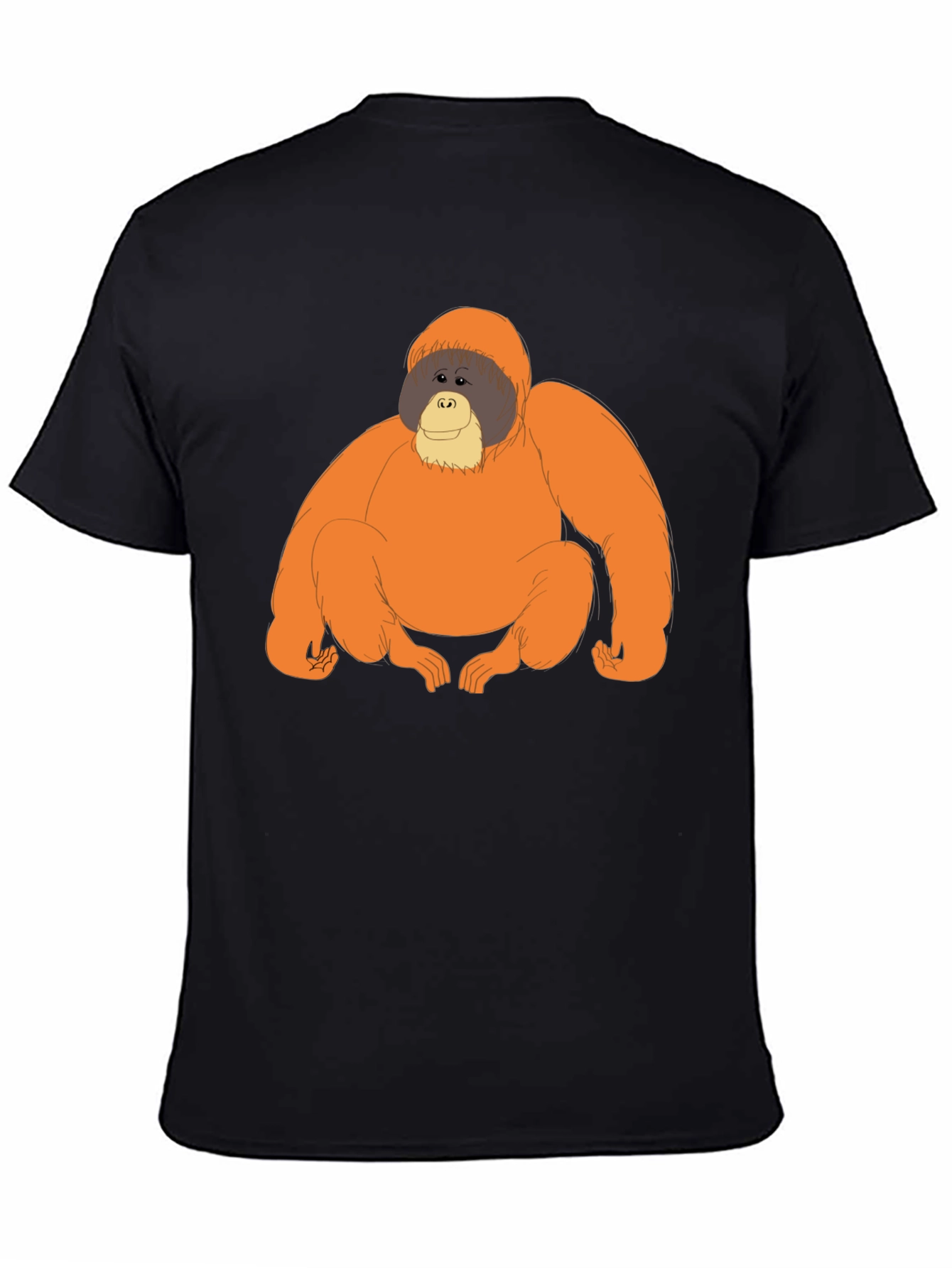 Orangutan Graphic Tee - Comfortable Black T-Shirt