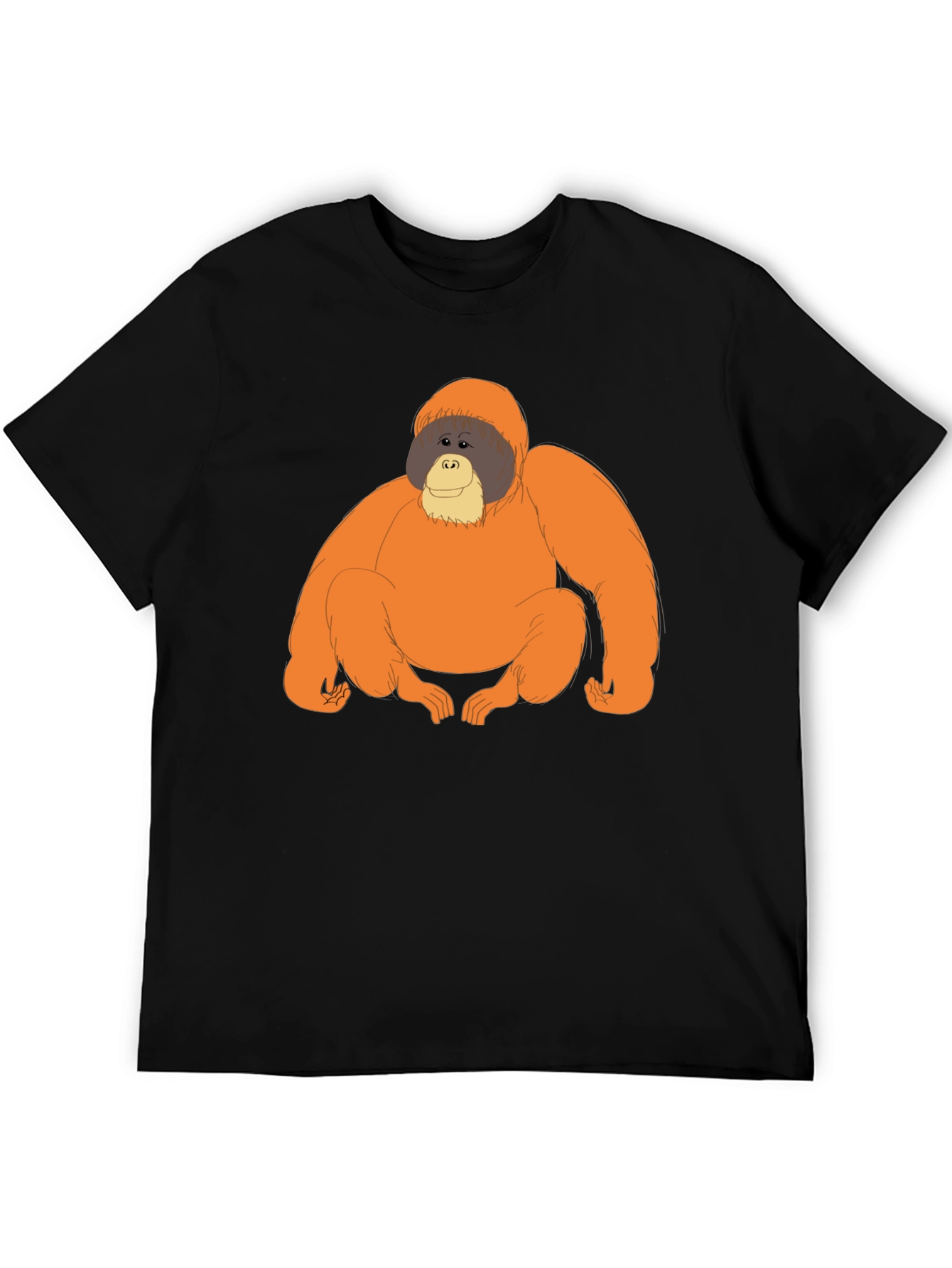 Orangutan Graphic Tee - Comfortable Black T-Shirt