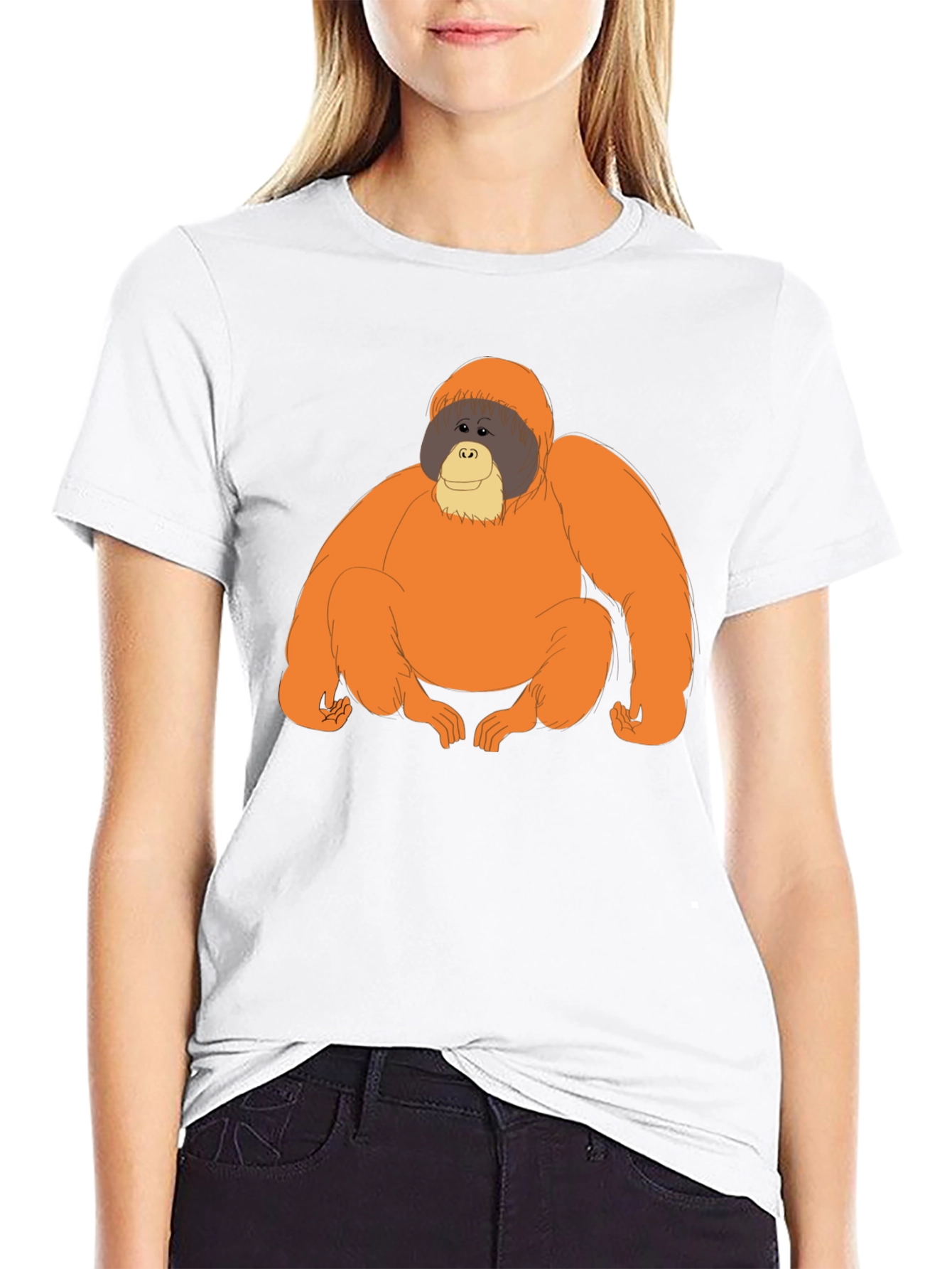 Orangutan Graphic Tee - Comfortable Black T-Shirt