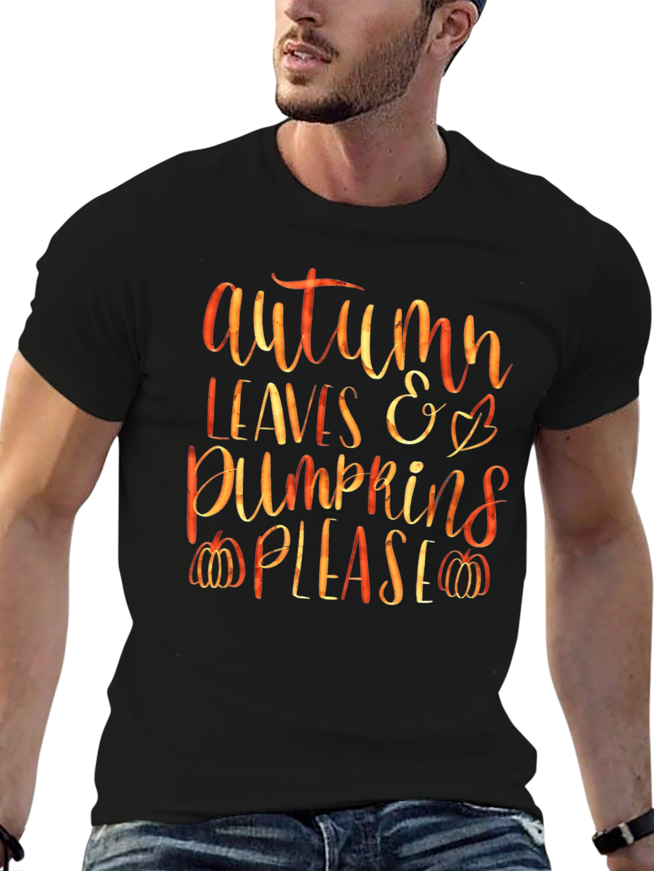 Autumn Leaves & Pumpkins Graphic Tee