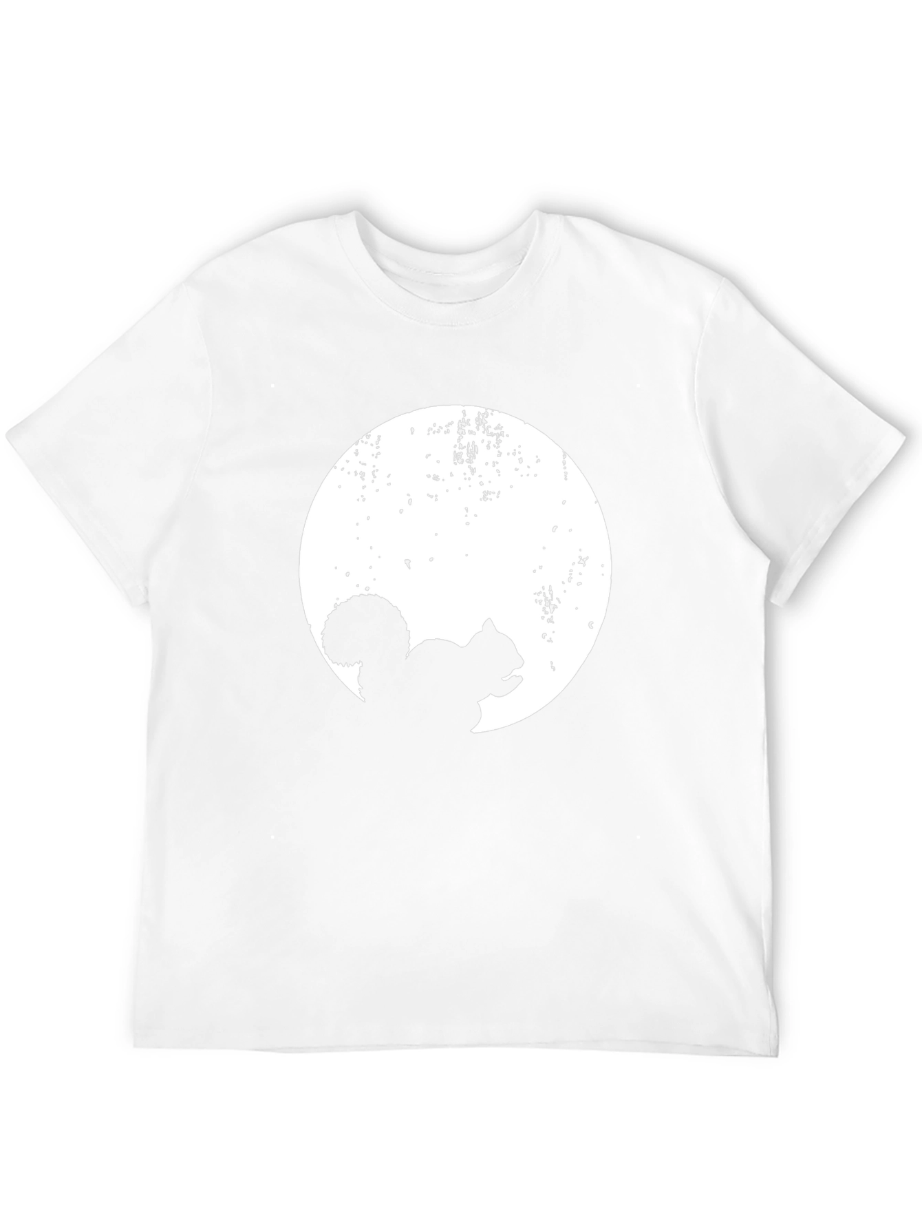 Squirrel Moon Graphic Tee - Black Cotton Comfort