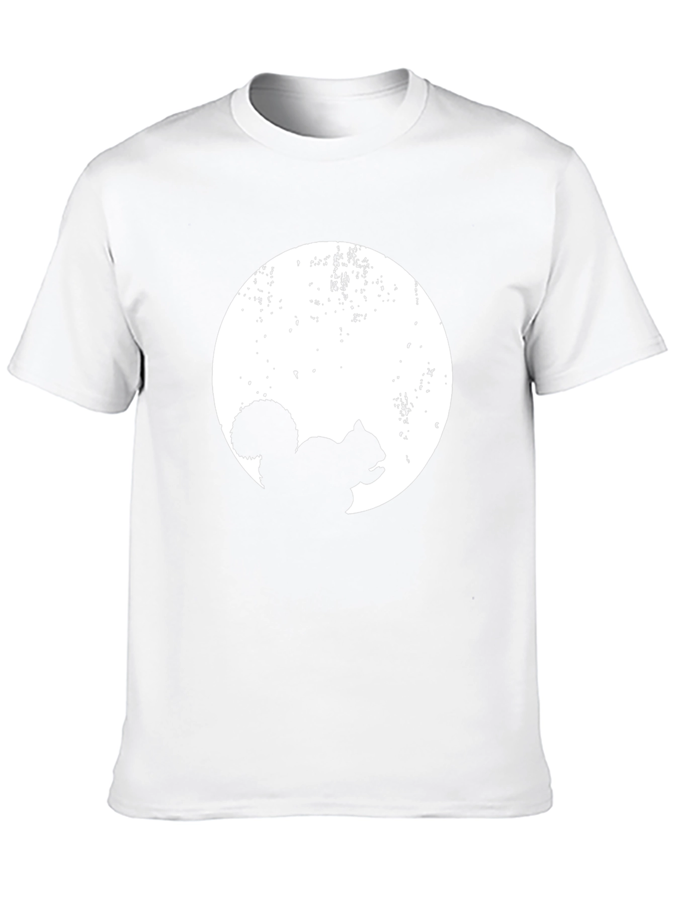 Squirrel Moon Graphic Tee - Black Cotton Comfort