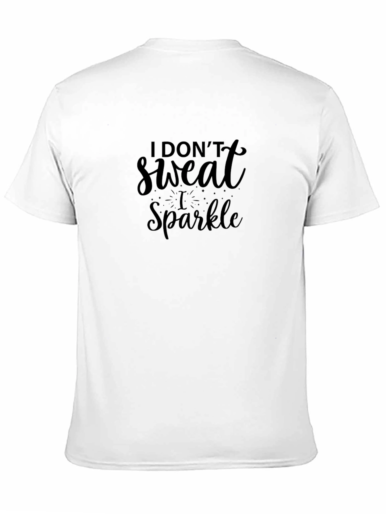 I Dont Sweat I Sparkle Black Graphic Tee