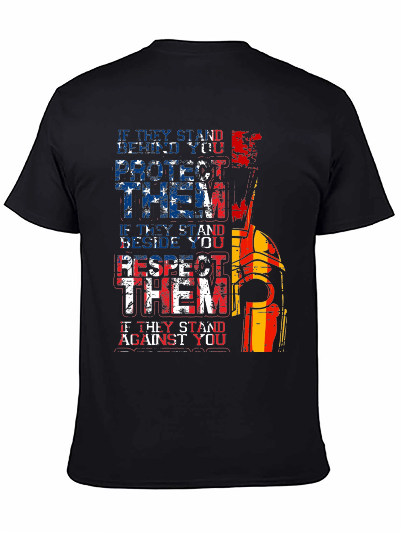 Patriotic Spartan T-Shirt - Protect Respect Stand