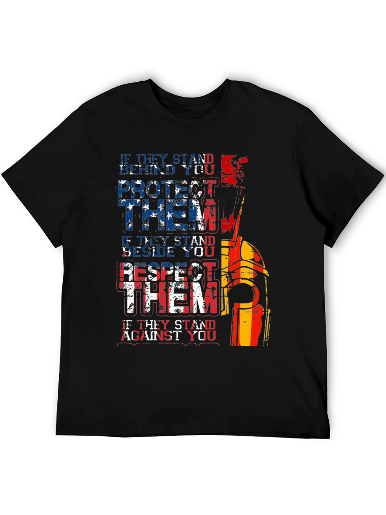 Patriotic Spartan T-Shirt - Protect Respect Stand