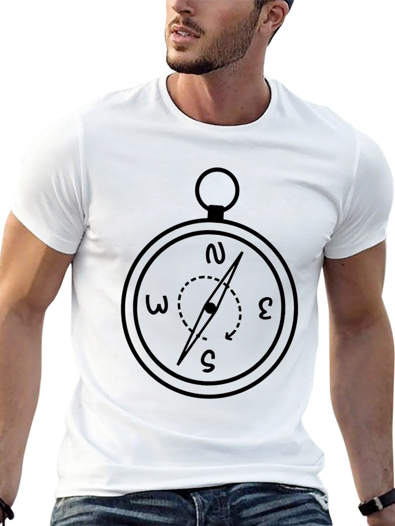 Compass Graphic T-Shirt - Classic Black Tee