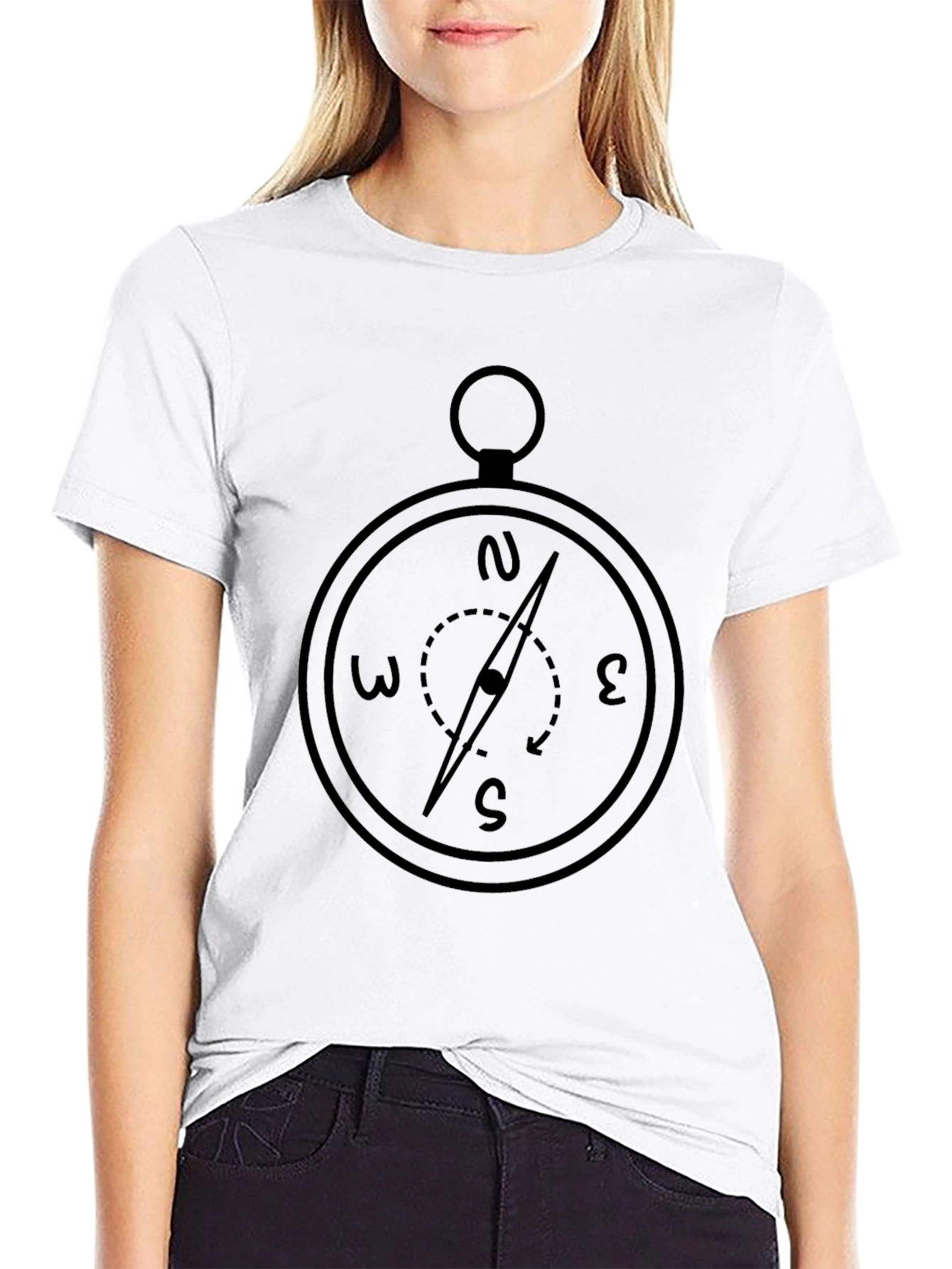 Compass Graphic T-Shirt - Classic Black Tee