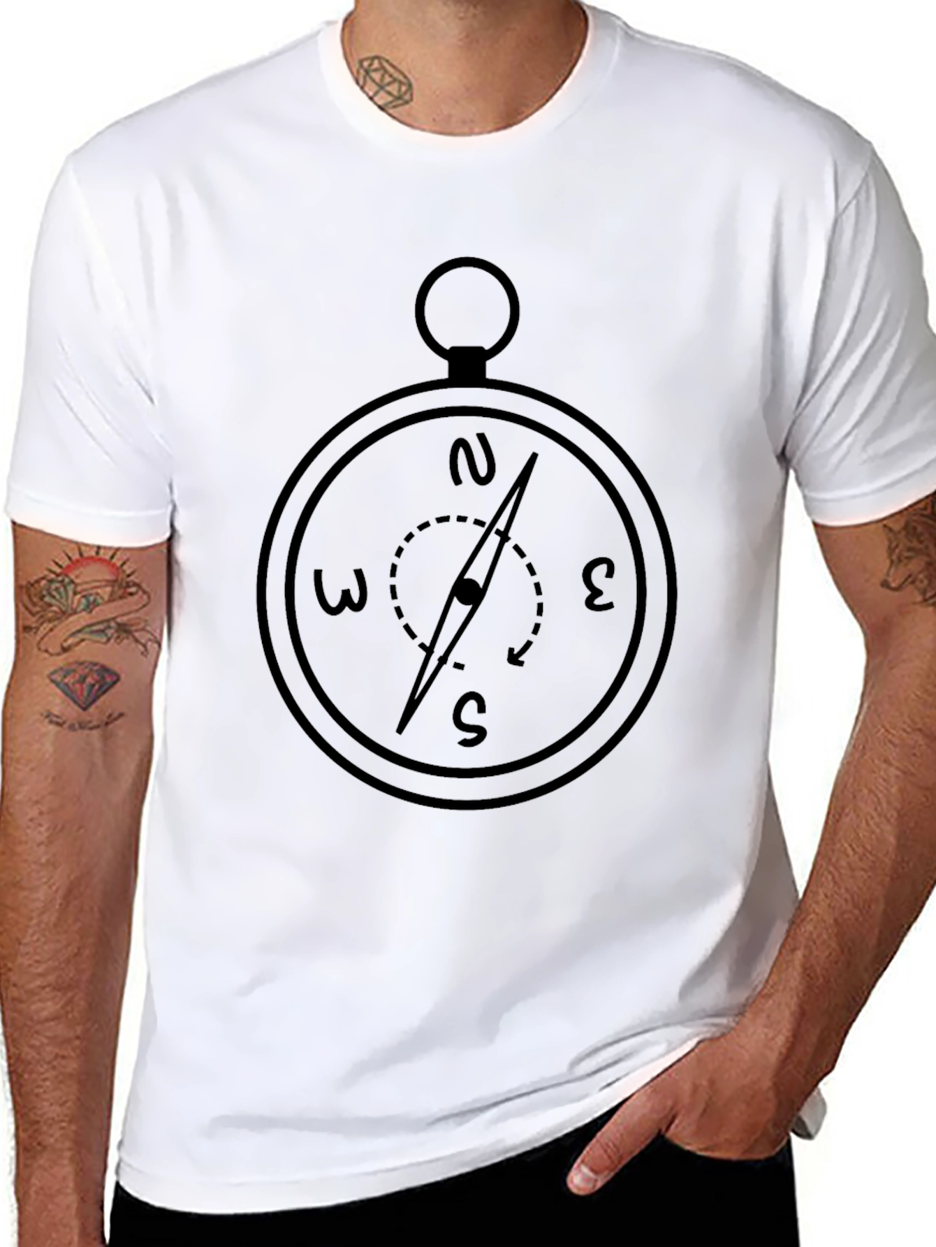 Compass Graphic T-Shirt - Classic Black Tee