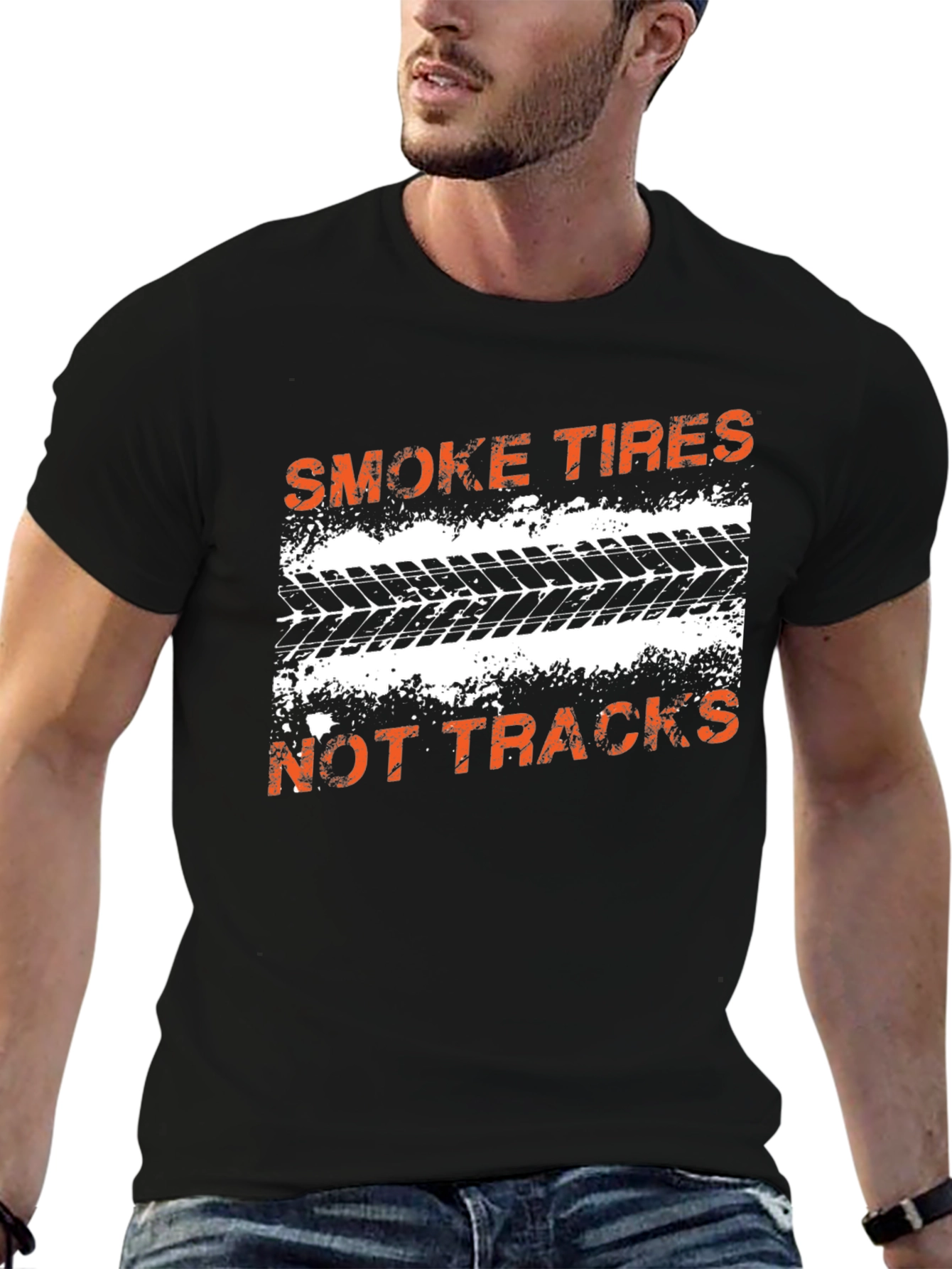 Smoke Tires T-Shirt - Mens Black Graphic Tee