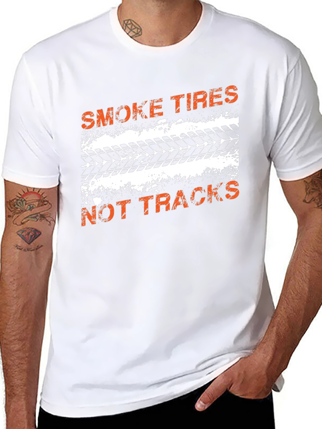 Smoke Tires T-Shirt - Mens Black Graphic Tee