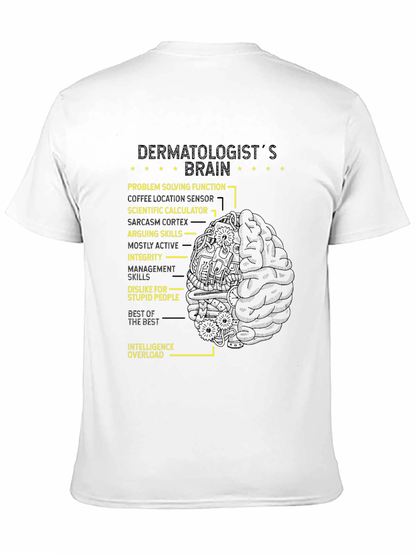 Dermatologist Brain Anatomy T-Shirt - Smart & Funny Tee
