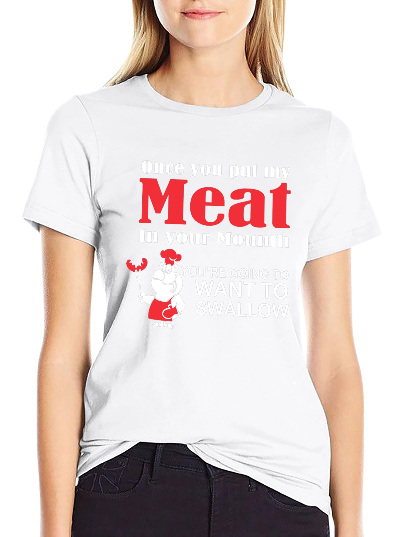 Funny Meat in Your Mouth Graphic T-Shirt