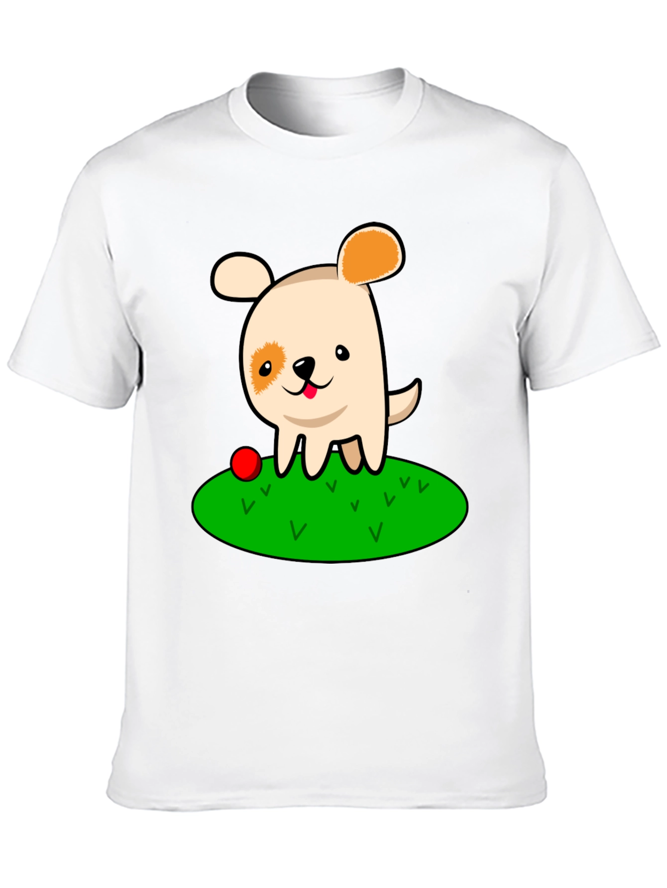Cartoon Dog Black T-Shirt
