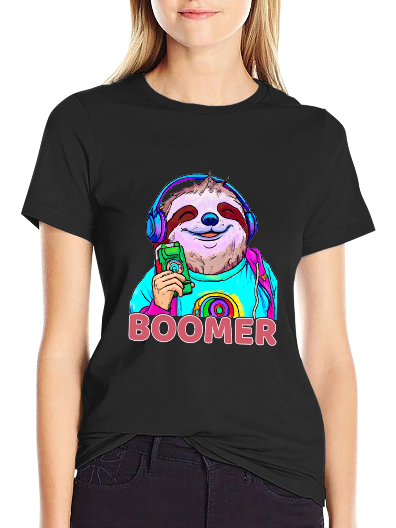 Sloth Boomer T-Shirt Funny Retro Design