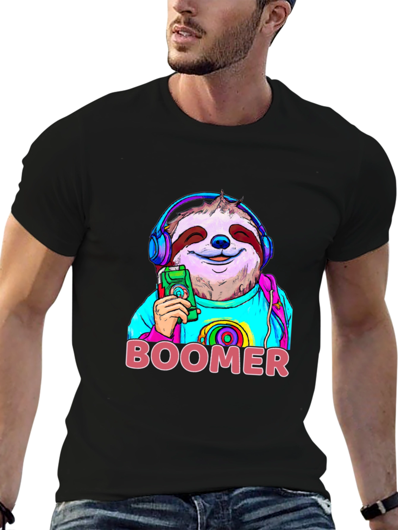 Sloth Boomer T-Shirt Funny Retro Design