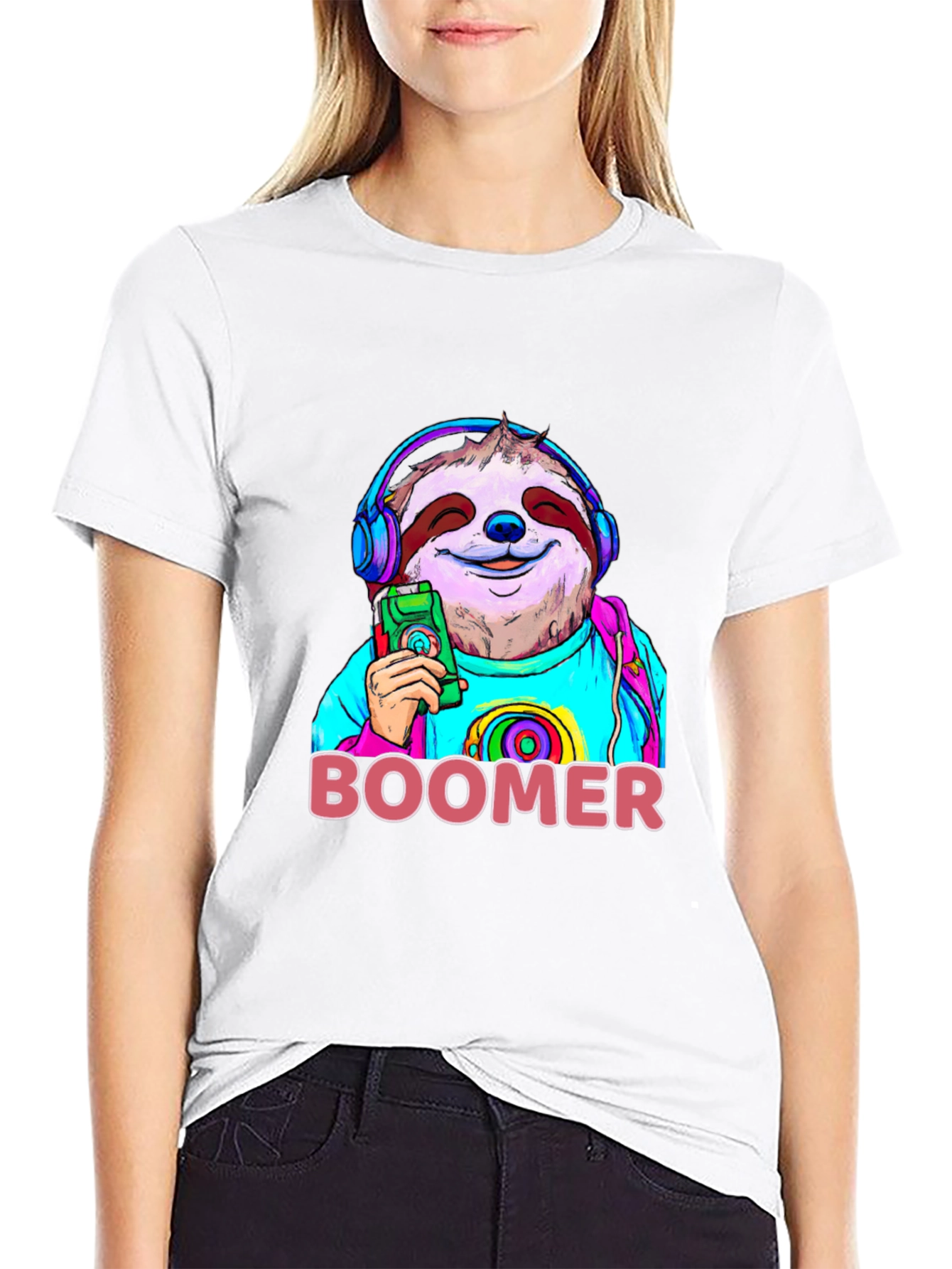 Sloth Boomer T-Shirt Funny Retro Design
