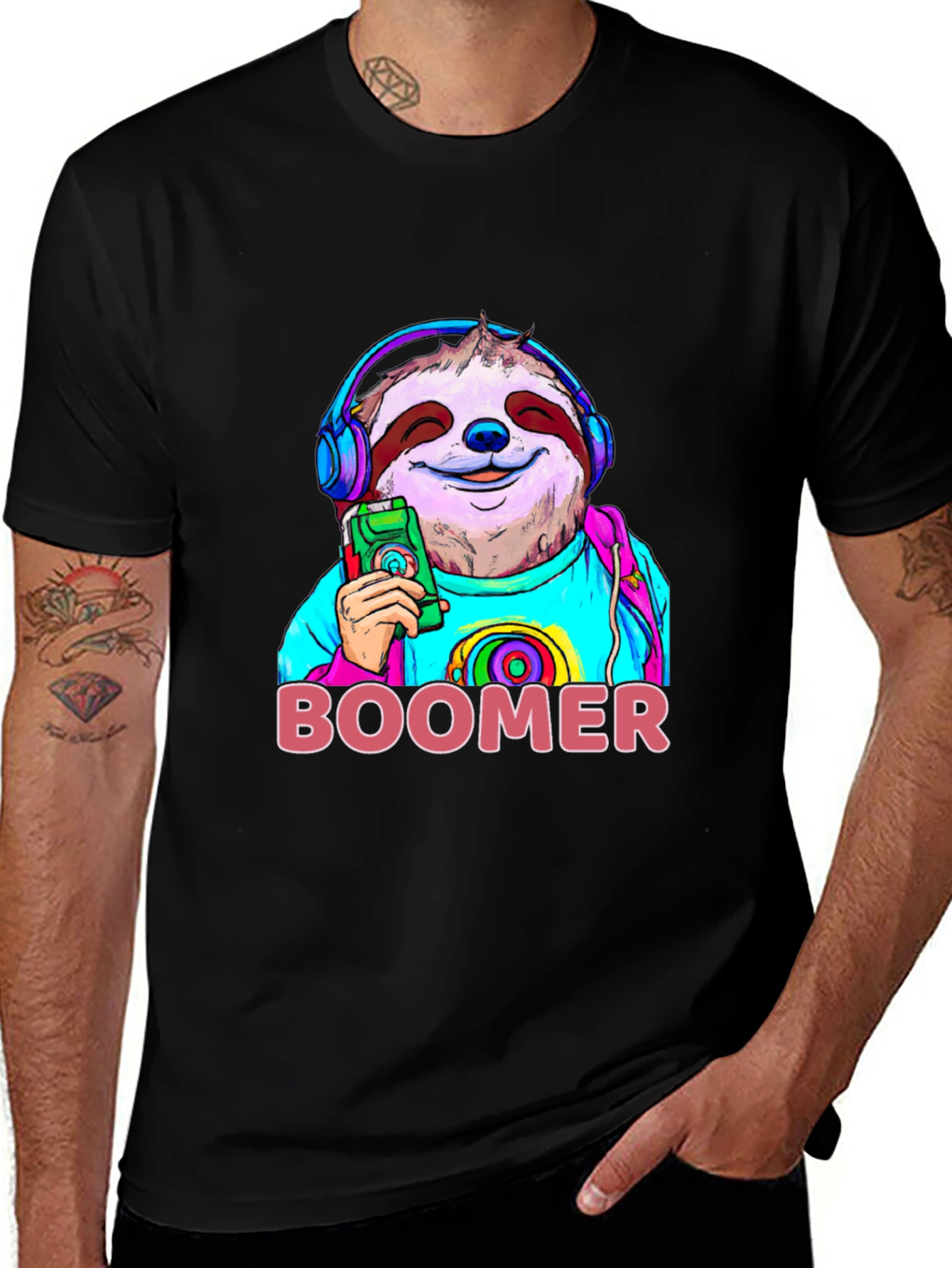 Sloth Boomer T-Shirt Funny Retro Design