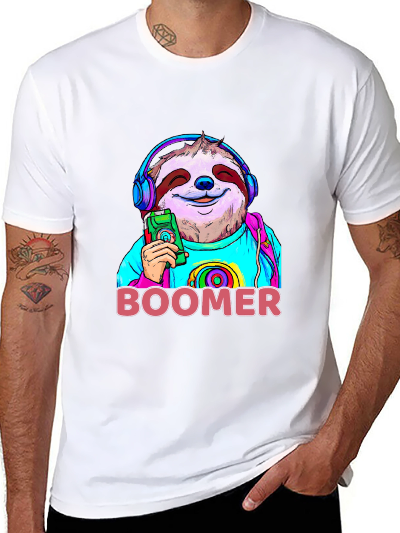 Sloth Boomer T-Shirt Funny Retro Design