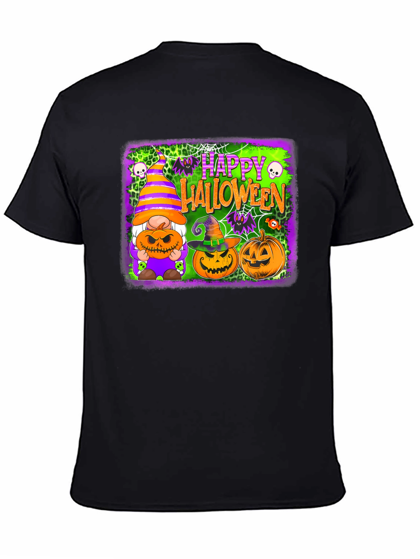 Happy Halloween T-Shirt with Gnome and Pumpkins